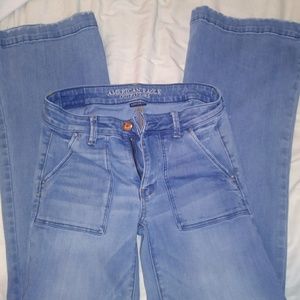 American Eagle flair (super stretch) jeans